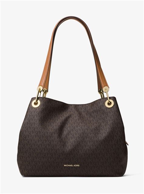 michael kors raven shoulder bag|Raven Logo Shoulder Bag .